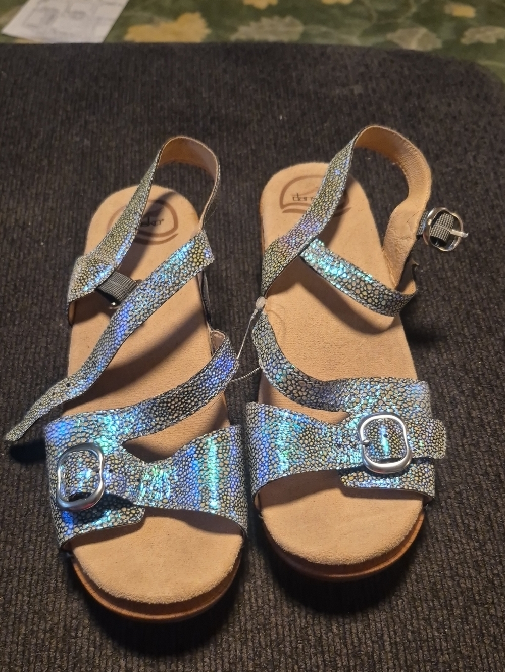 Dansko Holographic Iridescent Strappy Women's Sandals